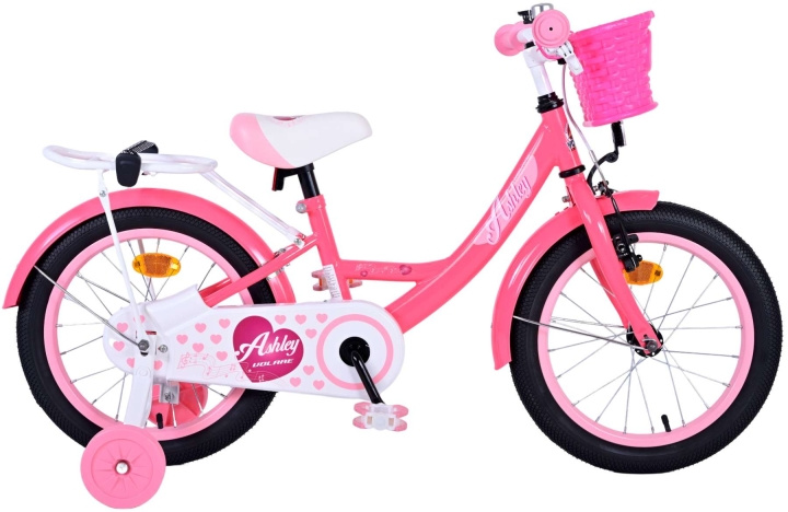 Volare Børnecykel 16 - Ashley Mørk Pink (51642) i gruppen LEGETØJ, BØRN & BABY / Udeleg & Sport / Cykler og scootere hos TP E-commerce Nordic AB (D29891)