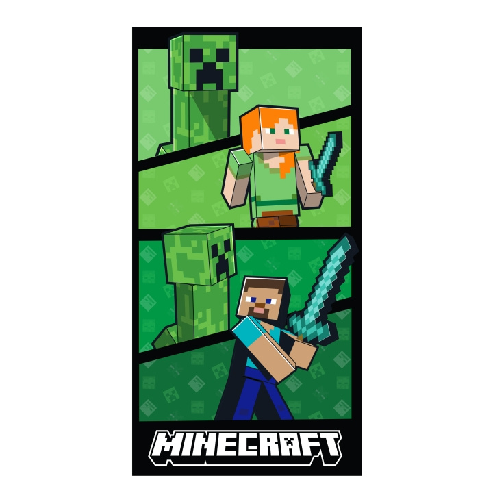 MINECRAFT Strandhåndklæde - 70 x 140 cm - MINECRAFT (MNC698) i gruppen HJEM, HUS & HAVE / Badværelse / Håndklæder hos TP E-commerce Nordic AB (D29897)