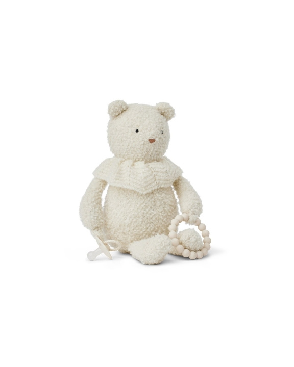 Smallstuff Aktivitetsbamse, bouclè merinould, off white - (40006-01) i gruppen LEGETØJ, BØRN & BABY / Babyleg (0-3 år) / Tøjdyr hos TP E-commerce Nordic AB (D29904)