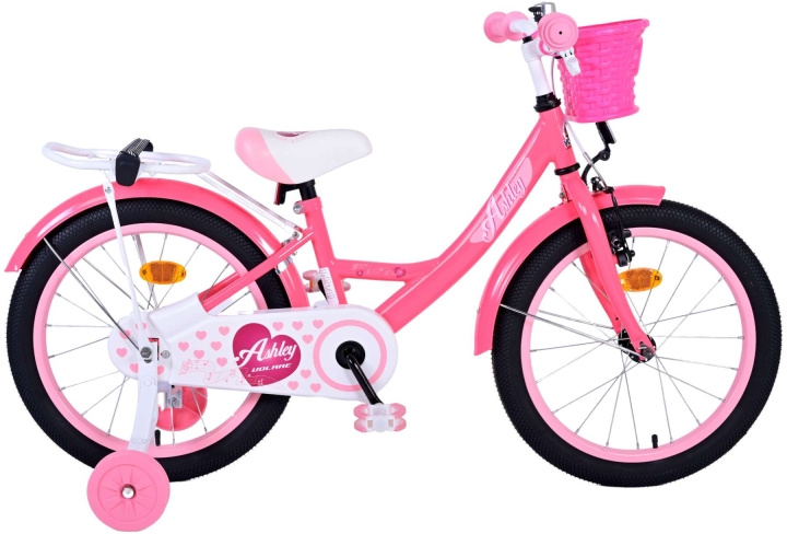 Volare Børnecykel 18 - Ashley Mørk Pink (51802) i gruppen LEGETØJ, BØRN & BABY / Udeleg & Sport / Cykler og scootere hos TP E-commerce Nordic AB (D29958)