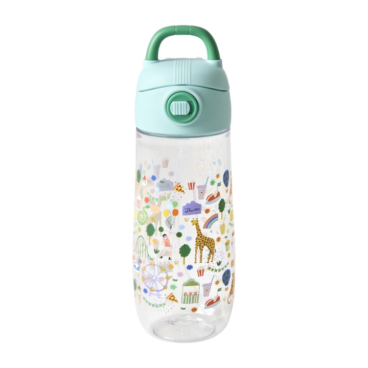 RICE Drikkedunk i plast til børn med tivolitryk - Mint - 550 ml i gruppen LEGETØJ, BØRN & BABY / Mad & Drikke / Sutteflasker og tilbehør hos TP E-commerce Nordic AB (D29982)