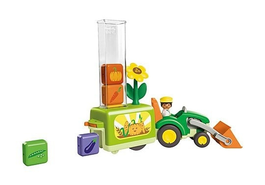 Playmobil Junior: Traktor med læsse- og sænkeplantemaskine (71773) i gruppen LEGETØJ, BØRN & BABY / Legetøj / Figurer, miniaturer og tilbehør hos TP E-commerce Nordic AB (D30000)