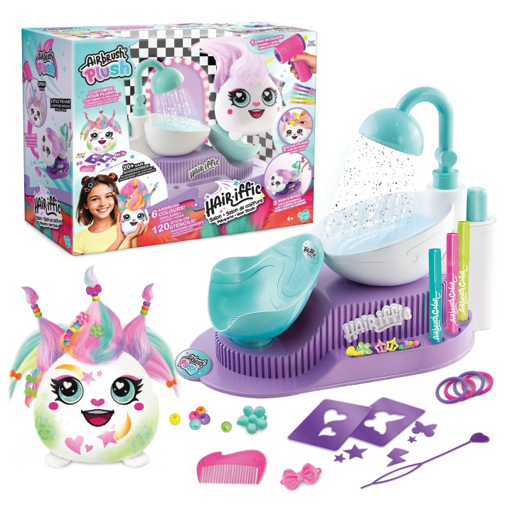 Airbrush Plush Hair-iffic frisørsalon (12044) i gruppen LEGETØJ, BØRN & BABY / Legetøj / Legesæt hos TP E-commerce Nordic AB (D30046)