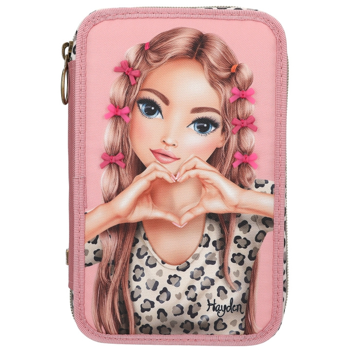 TOPModel Triple Pencil Case With Bow LEOHEART - Pink i gruppen LEGETØJ, BØRN & BABY / Legetøj / Penalhus hos TP E-commerce Nordic AB (D30086)
