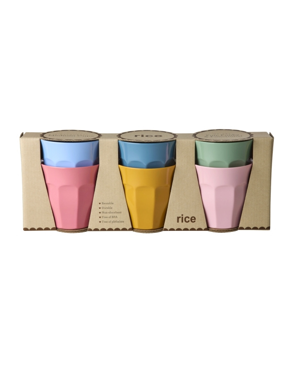RICE Melaminkopper - assorterede farver - små - 160 ml i gruppen LEGETØJ, BØRN & BABY / Mad & Drikke / Børnebestik og tallerkener hos TP E-commerce Nordic AB (D30122)