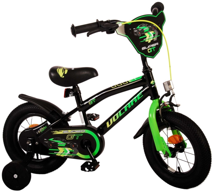Volare Børnecykel 12 - Super GT Grøn (21182) i gruppen LEGETØJ, BØRN & BABY / Udeleg & Sport / Cykler og scootere hos TP E-commerce Nordic AB (D30134)