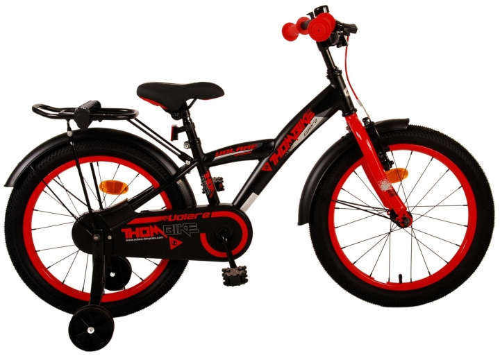 Volare Børnecykel 18 - Thombike Sort/Rød (51841) i gruppen LEGETØJ, BØRN & BABY / Udeleg & Sport / Cykler og scootere hos TP E-commerce Nordic AB (D30138)