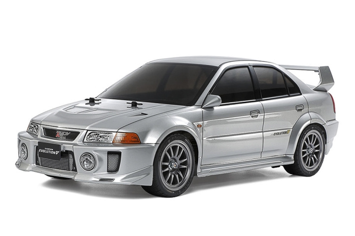 Tamiya 1/10 R/C Mitsubishi Lancer Evolution V (TT-02) - (545605) i gruppen LEGETØJ, BØRN & BABY / Radiostyrede / Radiostyrede biler hos TP E-commerce Nordic AB (D30159)