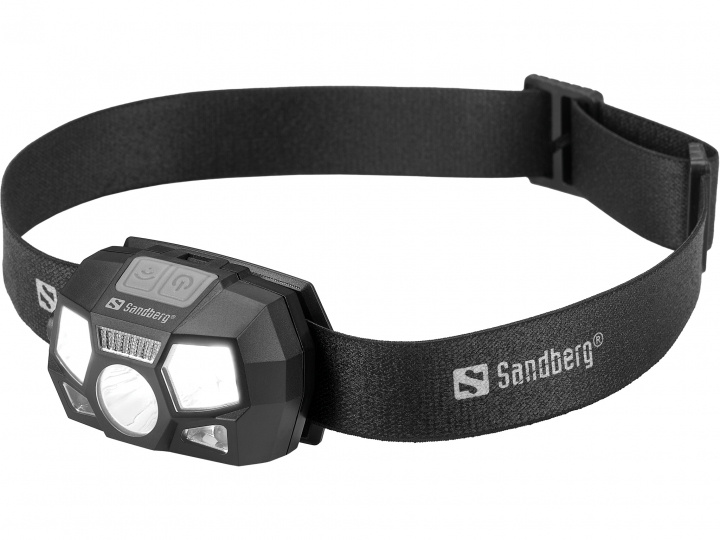 Sandberg Pandelampe 5i1 genopladningssensor i gruppen SPORT, FRITID & HOBBY / Lommelygter og Pandelygter / Pandelamper hos TP E-commerce Nordic AB (D30160)