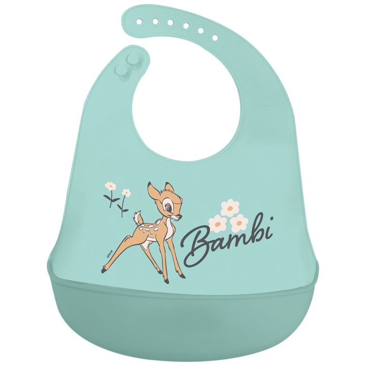 STOR BABY hagesmæk i silikone til småbørn - Disney Bambi i gruppen LEGETØJ, BØRN & BABY / Mad & Drikke / Hagesmække hos TP E-commerce Nordic AB (D30229)