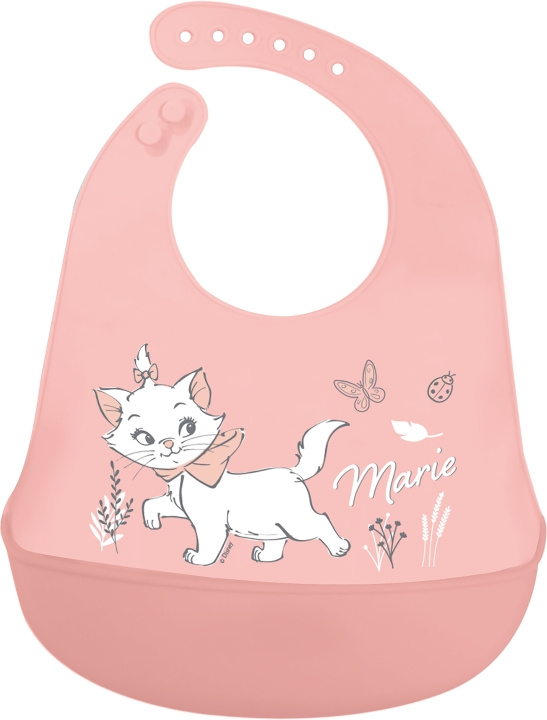 STOR BABY hagesmæk til småbørn - 100 % silikone - Disney Marie i gruppen LEGETØJ, BØRN & BABY / Mad & Drikke / Hagesmække hos TP E-commerce Nordic AB (D30230)