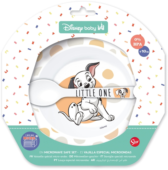STOR BABY, småbørnssæt med 2 dele - skål + ske - Disney Clas i gruppen LEGETØJ, BØRN & BABY / Mad & Drikke / Børnebestik og tallerkener hos TP E-commerce Nordic AB (D30234)