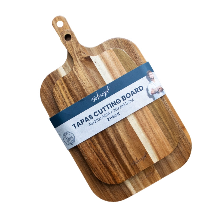 Sobczyk Tapas-skærebræt - 2-pak - 43x25x1,5 cm og 35x21x1,5 cm - E i gruppen HJEM, HUS & HAVE / Køkkenredskaber / Skærebrætter hos TP E-commerce Nordic AB (D30283)