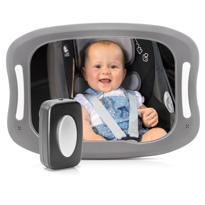 Reer BabyView bilspejl med lys - grå - 29 x 8 x 24 cm i gruppen SPORT, FRITID & HOBBY / Sjove gadgets / Smarte løsninger hos TP E-commerce Nordic AB (D30289)