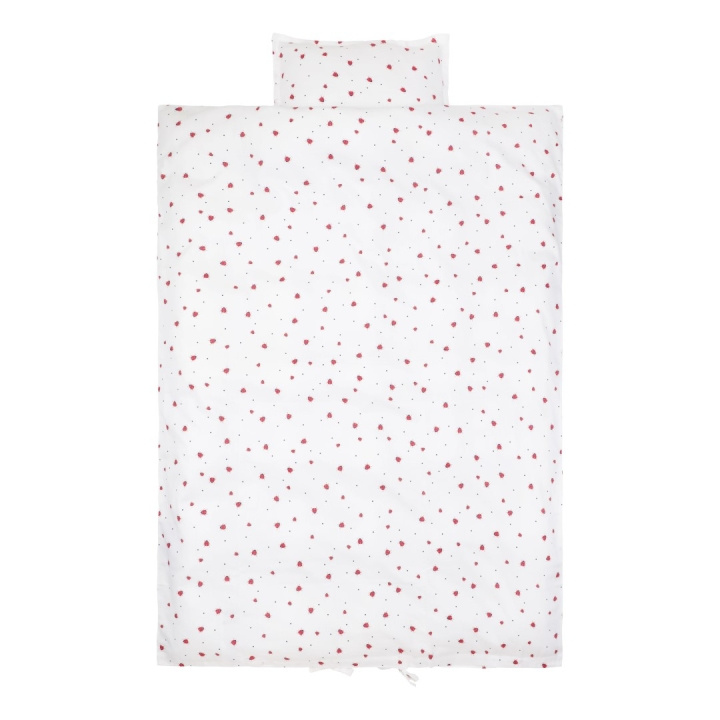 Vanilla Copenhagen Sengetøj Baby - Lady Lovebug - Mælk - 70 x 100 cm, 40 x 45 cm (BEDB1224) i gruppen LEGETØJ, BØRN & BABY / Børnetekstiler / Sengetøj hos TP E-commerce Nordic AB (D30295)