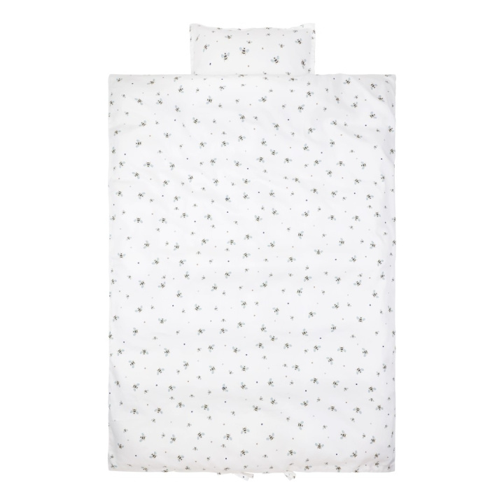Vanilla Copenhagen Sengetøj Junior - Honeybee Happy - Milk - 100 x 140 cm, 40 x 45 cm (BEDJ3824) i gruppen LEGETØJ, BØRN & BABY / Børnetekstiler / Sengetøj hos TP E-commerce Nordic AB (D30296)