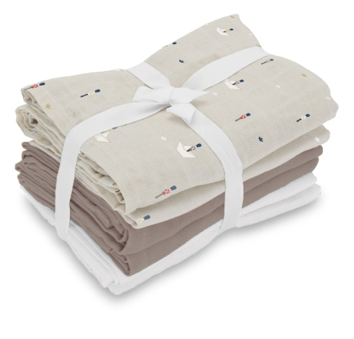 Vanilla Copenhagen Muslins 6 Pack - Cozy Grey - 70 x 70 cm (MUSL8524) i gruppen LEGETØJ, BØRN & BABY / Børnetekstiler / Sengetøj / Børnelagner hos TP E-commerce Nordic AB (D30315)