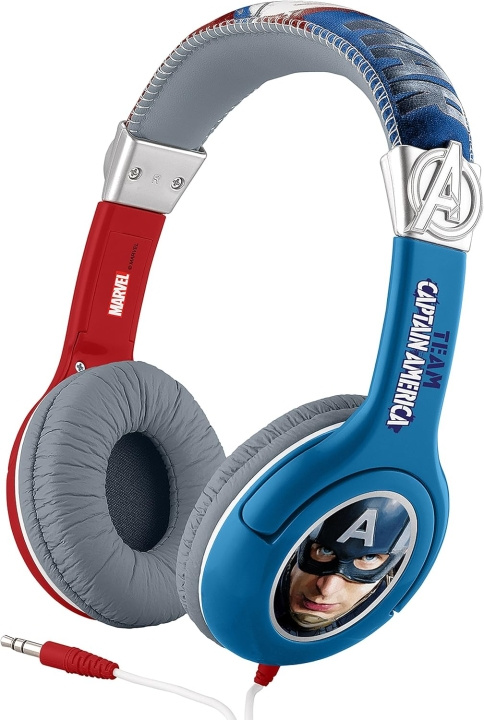 Upcoming Minds eKids - Captain America stereohovedtelefoner i gruppen HJEMMEELEKTRONIK / Lyd & billede / Hovedtelefoner & Tilbehør / Hovedtelefoner hos TP E-commerce Nordic AB (D30369)