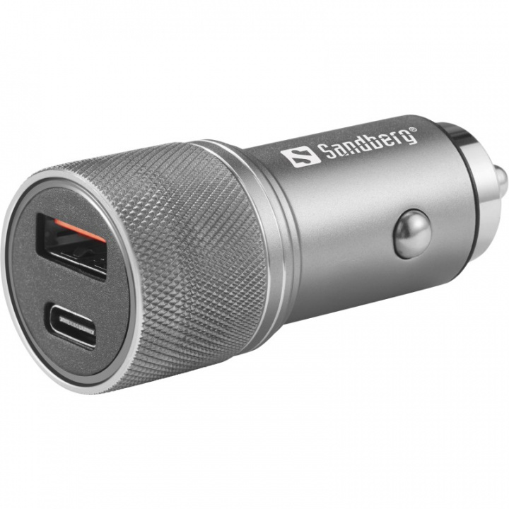 Sandberg Biloplader 1xQC3.0+1xUSBC 48W i gruppen SMARTPHONES & TABLETS / Opladere og kabler / Bilopladere hos TP E-commerce Nordic AB (D30377)