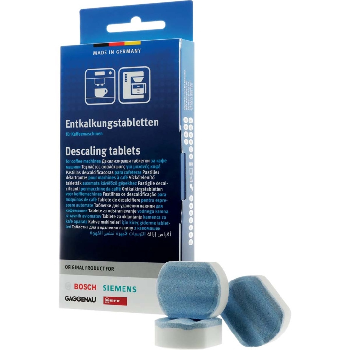 Bosch Afkalkningstabletter egnet til fuldautomatiske kaffemaskiner 3x 36 gram i gruppen HJEM, HUS & HAVE / Husholdningsapparater / Kaffe og espresso hos TP E-commerce Nordic AB (D30538)