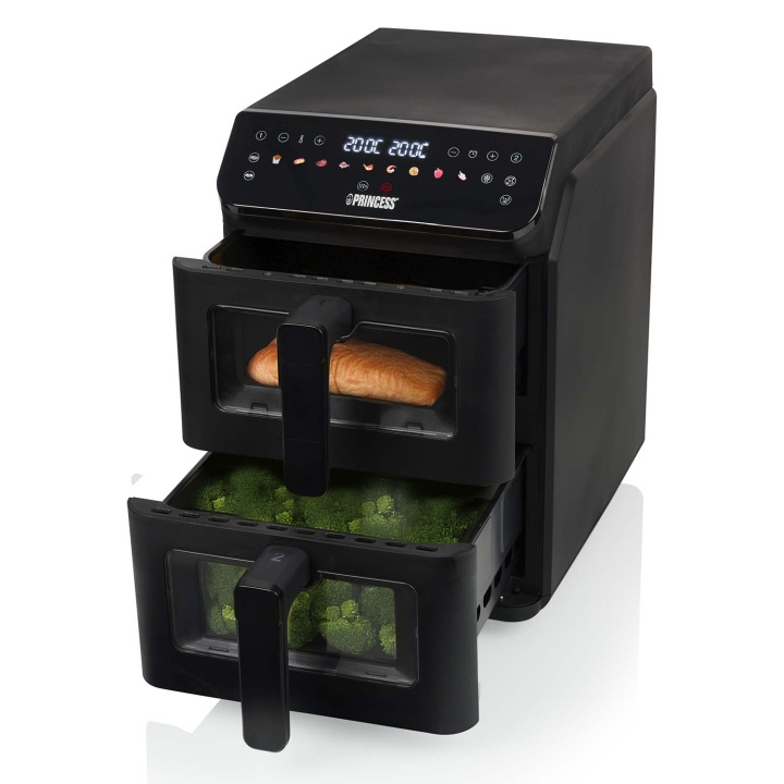 Princess Airfryer Staplad 2x5L 3000W - 182490 i gruppen HJEM, HUS & HAVE / Husholdningsapparater / Airfryers & Friture hos TP E-commerce Nordic AB (D30604)