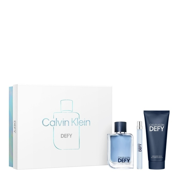 Calvin Klein Giftset Calvin Klein Defy Edt 100ml + Hair & Body Wash 100ml + Edt 10ml i gruppen SKØNHED & HELSE / Duft & Parfume / Parfume / Parfume kasser hos TP E-commerce Nordic AB (D30632)
