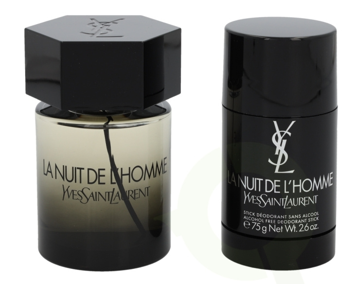 Yves Saint Laurent YSL La Nuit De L\'Homme Giftset 175 ml Edt Spray 100ml/Deo Stick 75gr i gruppen SKØNHED & HELSE / Duft & Parfume / Parfume / Parfume kasser hos TP E-commerce Nordic AB (D30820)