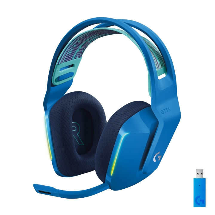 Logitech G733 LIGHTSPEED-headset - BLÅ - 2,4GHZ i gruppen COMPUTERTILBEHØR / GAMING / Headset hos TP E-commerce Nordic AB (D30913)