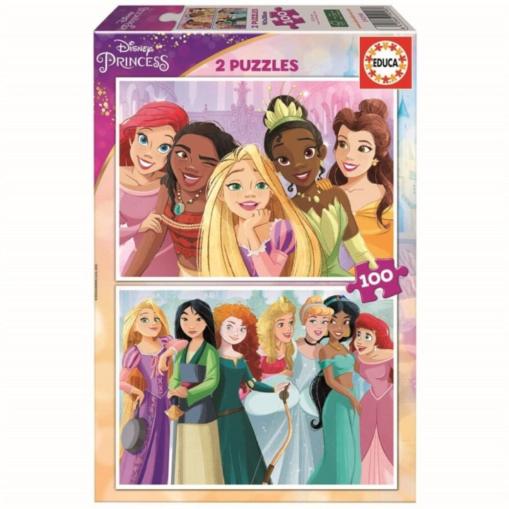 Educa 2x100 Disney Princess 2 puslespil i træ (80-19298) i gruppen LEGETØJ, BØRN & BABY / Legetøj / børns puslespil hos TP E-commerce Nordic AB (D30987)