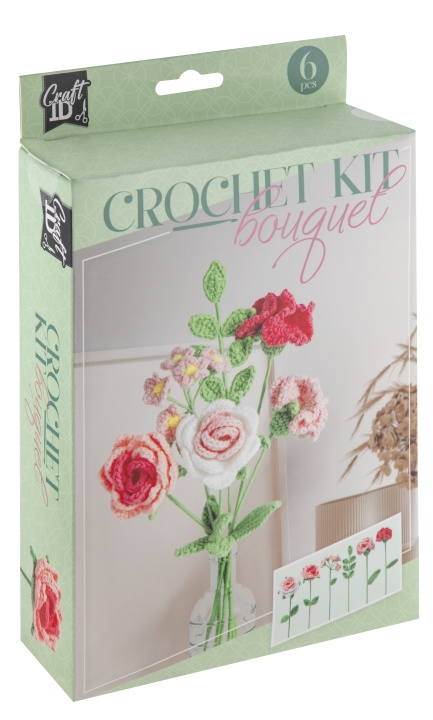 Craft ID Hæklekit Blomsterbuket lyserød (CR1736/GE) i gruppen LEGETØJ, BØRN & BABY / Legetøj / Hobbyartikler hos TP E-commerce Nordic AB (D31109)