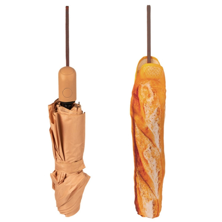 Kikkerland Baguette Umbrella - Tan - 5,75 cm x 30,5 cm lukket, 34 x 18,5 x 17 cm åbnet i gruppen SPORT, FRITID & HOBBY / Sjove gadgets / Sjove gadgets hos TP E-commerce Nordic AB (D31221)
