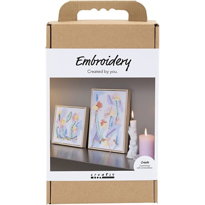 Craft Kit Broderi - Billeder - pastelfarver (977862) i gruppen LEGETØJ, BØRN & BABY / Legetøj / Hobbyartikler hos TP E-commerce Nordic AB (D31398)