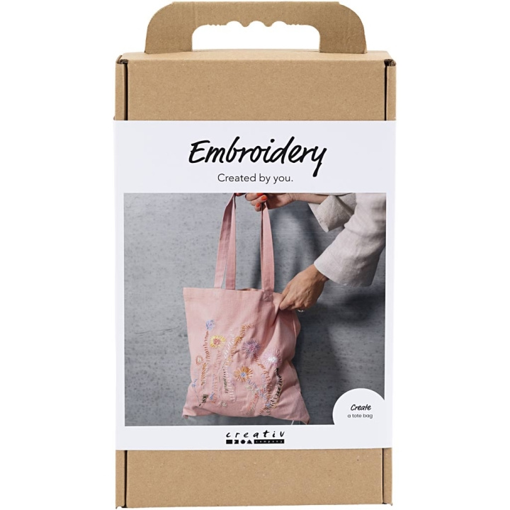 Craft Kit Embroidery - Tote bag - soft rose (977861) i gruppen LEGETØJ, BØRN & BABY / Legetøj / Hobbyartikler hos TP E-commerce Nordic AB (D31399)
