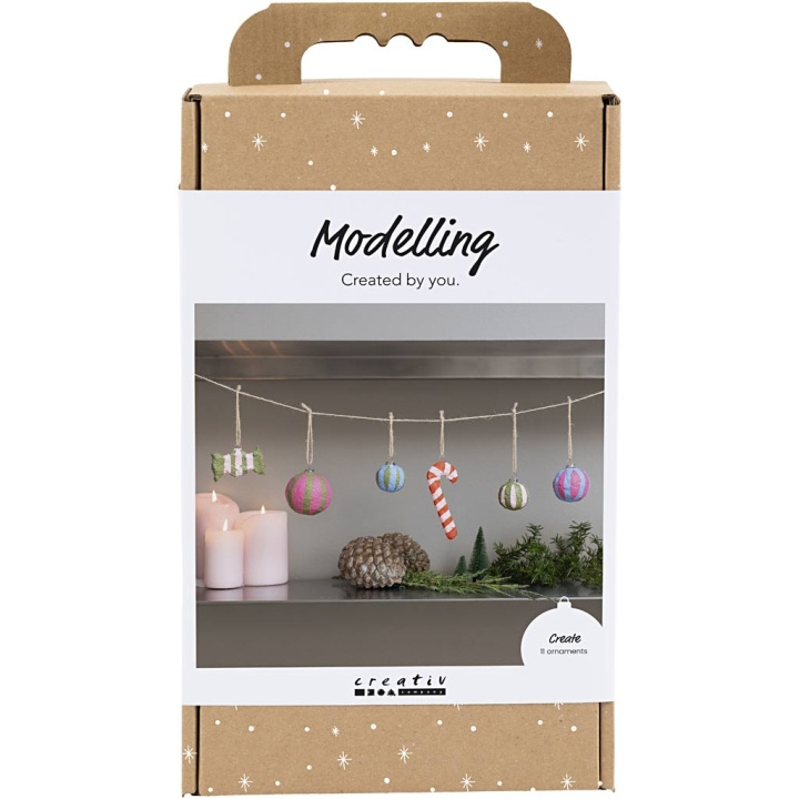 Craft Kit Modelling - julefigurer af papirmasse - assorterede farver (977839) i gruppen LEGETØJ, BØRN & BABY / Legetøj / Hobbyartikler hos TP E-commerce Nordic AB (D31404)