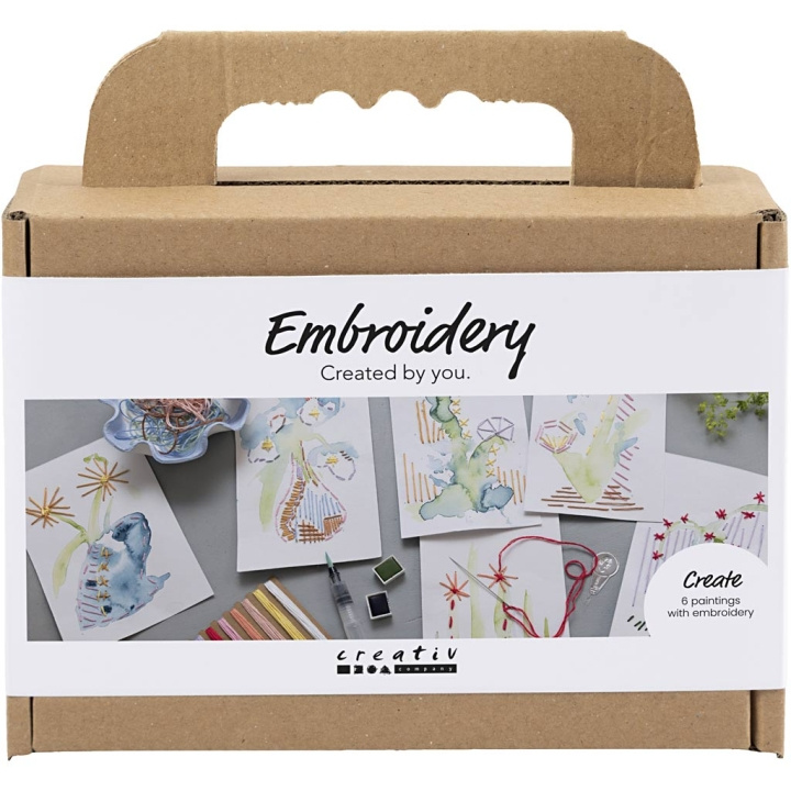 Mini Craft Kit Embroidery - Malerier med broderi - assorterede farver (977860) i gruppen SPORT, FRITID & HOBBY / Hobby / DIY Kit hos TP E-commerce Nordic AB (D31406)