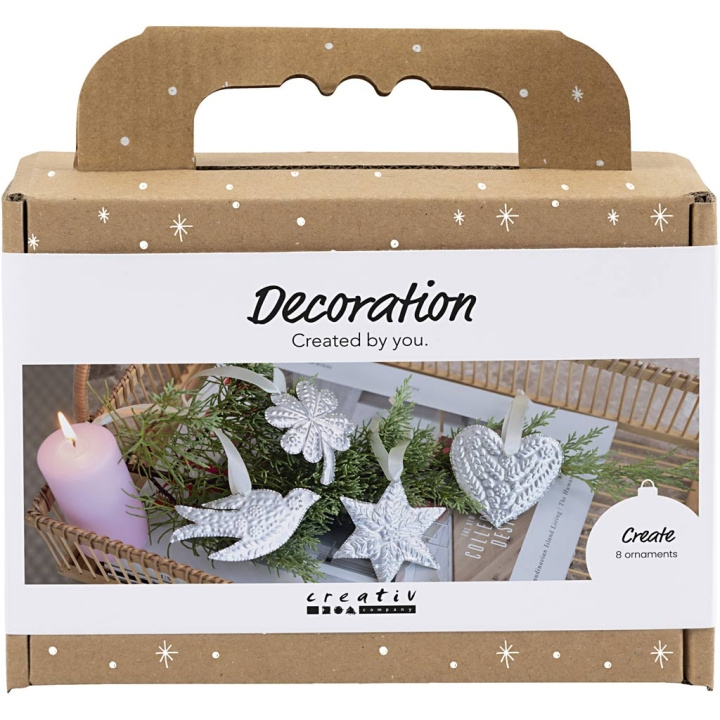Mini Craft Kit Decoration - julepynt - sølvfarvet metal (977826) i gruppen SPORT, FRITID & HOBBY / Hobby / DIY Kit hos TP E-commerce Nordic AB (D31412)