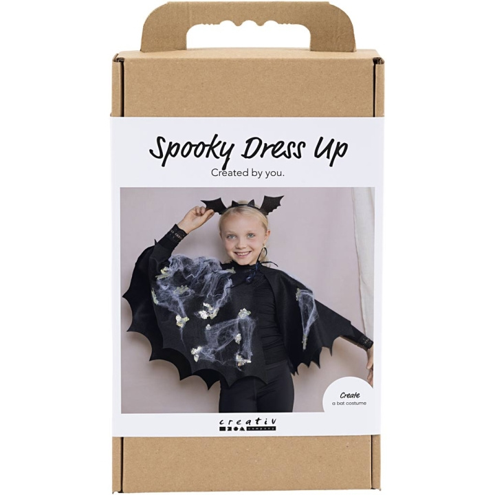 Craft Kit Spooky Costume - flagermuskappe og pandebånd - sort - sort glitter (977883) i gruppen LEGETØJ, BØRN & BABY / Legetøj / Hobbyartikler hos TP E-commerce Nordic AB (D31434)