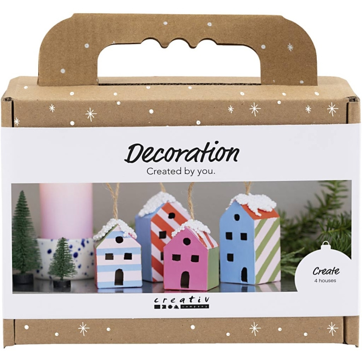 Mini Craft Kit Dekoration - Huse - farverige (977838) i gruppen SPORT, FRITID & HOBBY / Hobby / DIY Kit hos TP E-commerce Nordic AB (D31436)