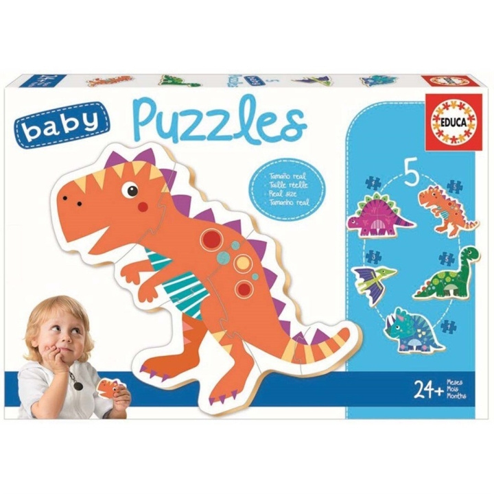 Educa Baby-puslespil 5 dele Dinosaurer (80-18873) i gruppen LEGETØJ, BØRN & BABY / Legetøj / børns puslespil hos TP E-commerce Nordic AB (D31528)