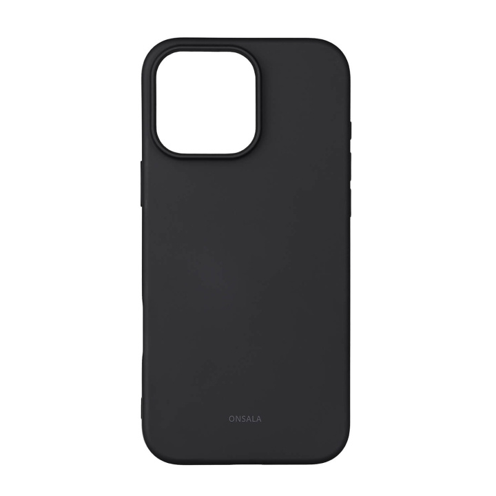 Onsala Mobilcover med Silikone Feel Black - iPhone 16 Pro Max i gruppen SMARTPHONES & TABLETS / Mobil Beskyttelse / Apple / iPhone 16 hos TP E-commerce Nordic AB (D31576)