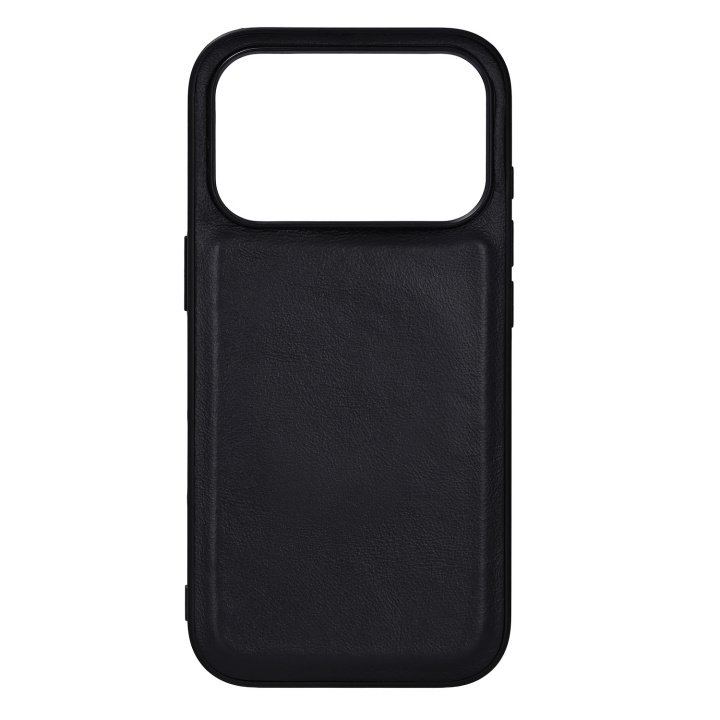 Buffalo Backcover Læder Magseries Sort - iPhone 17 Pro i gruppen SMARTPHONES & TABLETS / Mobil Beskyttelse / Apple / iPhone 17 hos TP E-commerce Nordic AB (D31746)
