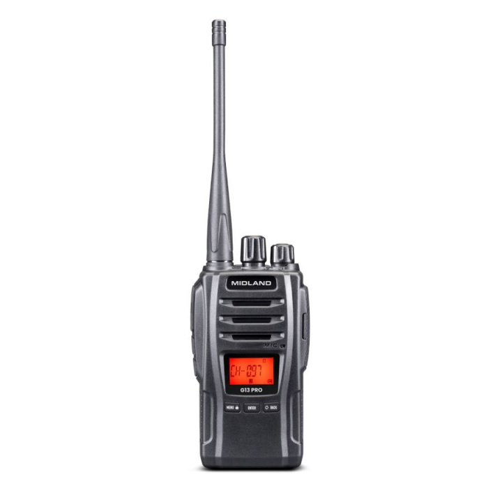 Midland Walkie Talkie G13 Pro Sort i gruppen SPORT, FRITID & HOBBY / Friluftsliv / Walkie talkie hos TP E-commerce Nordic AB (D31986)