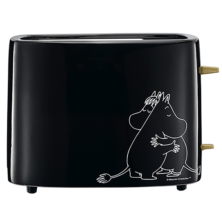 Moomin Keramisk brødrister 2 skiver sort 875W i gruppen HJEM, HUS & HAVE / Husholdningsapparater / Brødristere & Sandwich Makers / Brødristere hos TP E-commerce Nordic AB (D32068)