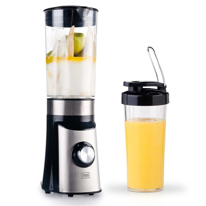 Trebs Smoothie-to-go pro drikkekop Comfortjuicer 450 ml til skole, arbejde eller fitnesscenter - Sort i gruppen HJEM, HUS & HAVE / Husholdningsapparater / Foodprocessor og køkkenassistenter / Mixer & Blender hos TP E-commerce Nordic AB (D32080)