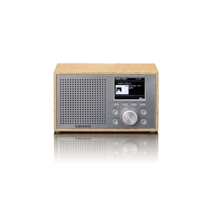 Lenco Mono DAB+ FM-radio med Bluetooth® Wood i gruppen HJEMMEELEKTRONIK / Lyd & billede / Hjemmebiograf, HiFi & Bærbar / Radio og vækkeure / Radio hos TP E-commerce Nordic AB (D32186)