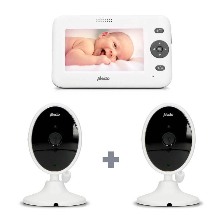 Alecto Video monitor color 4,3 inch, white + extra camera i gruppen LEGETØJ, BØRN & BABY / Børns sikkerhed / Babyalarmer hos TP E-commerce Nordic AB (D32204)