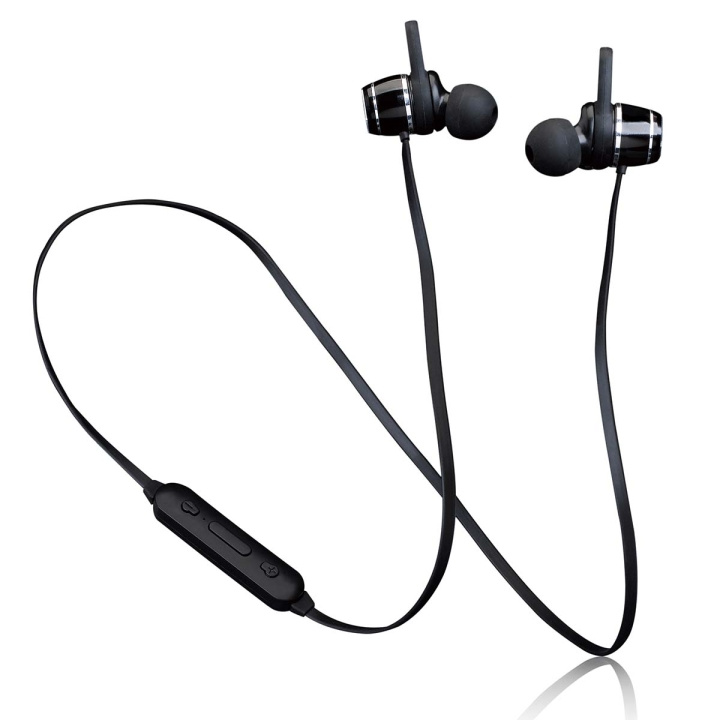Lenco IPX4 BT magnetic earphones black i gruppen HJEMMEELEKTRONIK / Lyd & billede / Hovedtelefoner & Tilbehør / Hovedtelefoner hos TP E-commerce Nordic AB (D32218)