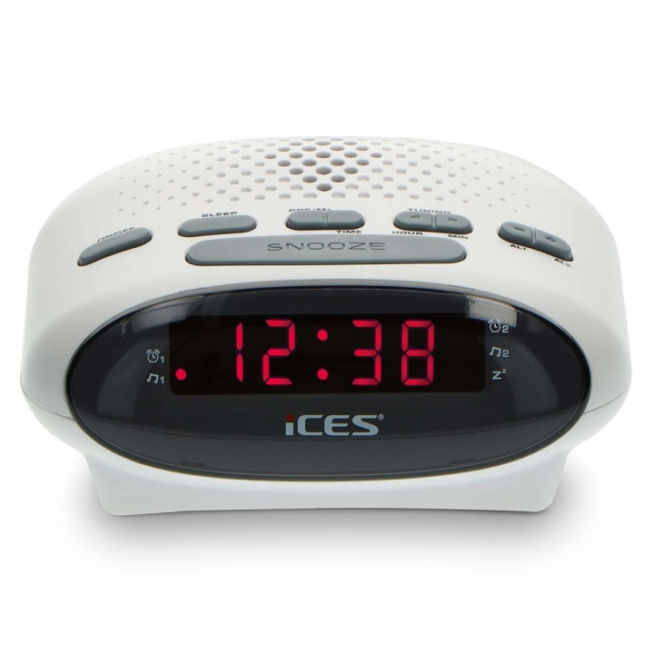 ICES Clock radio Hvid i gruppen HJEMMEELEKTRONIK / Lyd & billede / Hjemmebiograf, HiFi & Bærbar / Radio og vækkeure / Klokradio hos TP E-commerce Nordic AB (D32284)