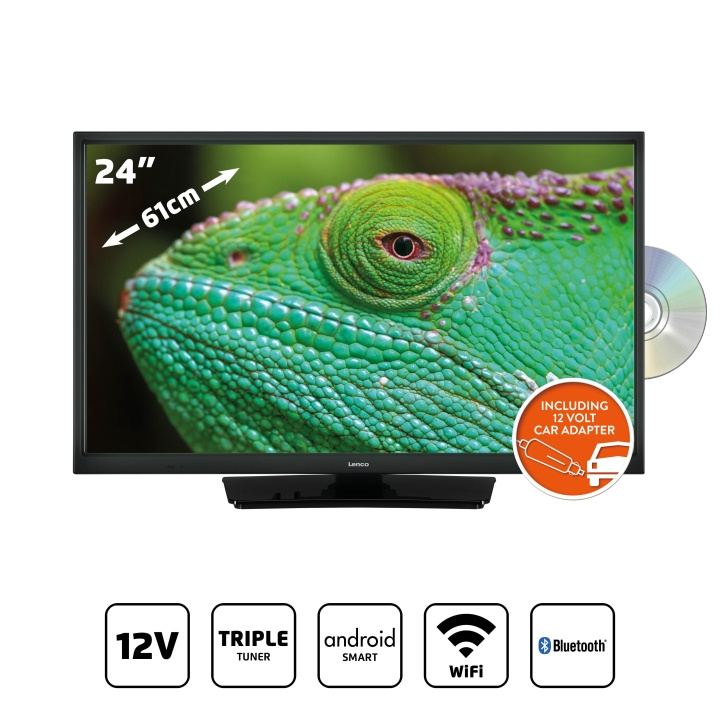 Lenco 24 tommer Smart HD LED TV Bluetooth® 12V i gruppen HJEMMEELEKTRONIK / Lyd & billede / Tv og tilbehør / TV hos TP E-commerce Nordic AB (D32306)