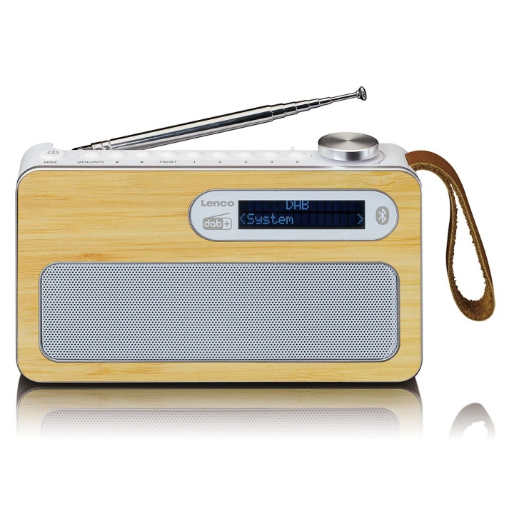 Lenco Bærbar DAB+/ FM-radio med Bluetooth® Bamboo White i gruppen HJEMMEELEKTRONIK / Lyd & billede / Hjemmebiograf, HiFi & Bærbar / Radio og vækkeure / Radio hos TP E-commerce Nordic AB (D32361)